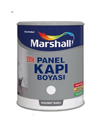 MARSHALL SOLVENT BAZLI PANEL KAPI BOYASI 0.75 LT 1 KG BEYAZ