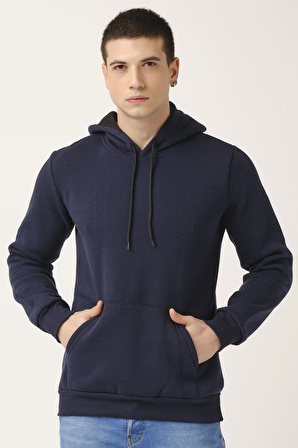 Mascarano Erkek Kalın Kapüşonlu Basic Sweatshirt