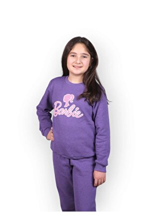 Kız Çocukları İçin Rahat ve Konforlu Nakış Desene Sahip Pijama Takımı.