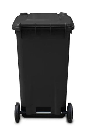 SİYAH Plastik Çöp Konteyneri 240 Litre Konteyner - A+ Isıya Karşı Dayanıklı Malzeme - SİYAH