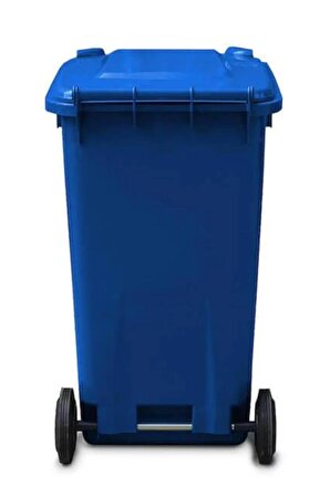 MCK   MAVİ Plastik Çöp Konteyneri 240 Litre Konteyner - A+ Isıya Karşı Dayanıklı Malzeme - Mavi