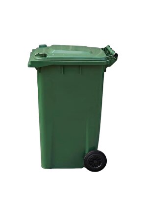 Yeşil Plastik Çöp Konteyneri 240 Litre Konteyner - A+ Isıya Karşı Dayanıklı Malzeme - Yeşil