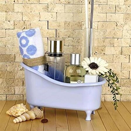 Marydien Dekoratif Mini Küvet Şeklinde Çok Amaçlı  Banyo Düzenleyici Sepet
