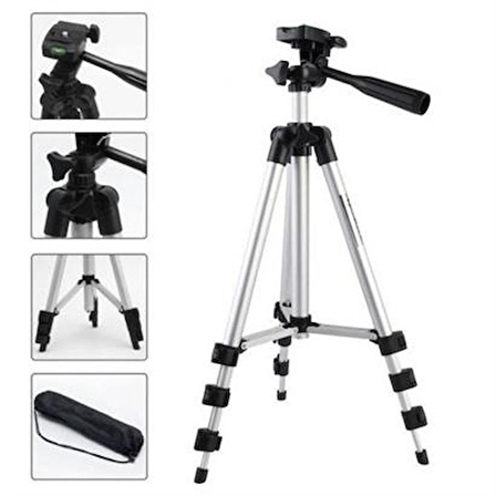 Marydien 360 Derece Ayarlanabilir Katlanabilir Profesyonel Çekime Uygun 65 cm Ayaklı Tripod