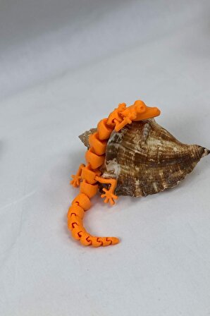 3D Hareketli Oyuncak Kertenkele- Turuncu