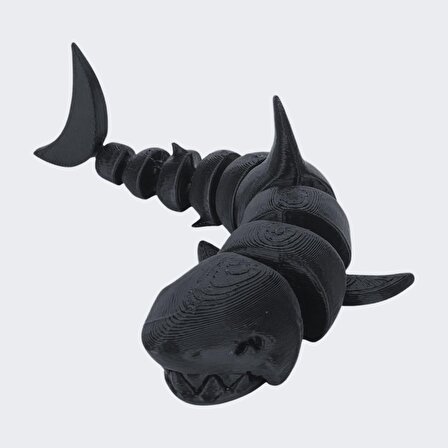 3D Hareketli Köpek Balığı Figürlü Oyuncak - Siyah