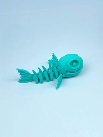3D Hareketli Balık Figürlü Oyuncak - Turkuaz