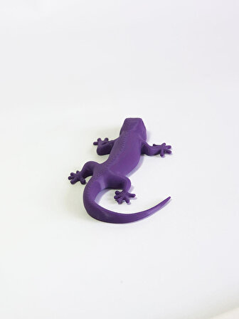 3D Kertenkele Geko Figürlü Model Oyuncak - Mor