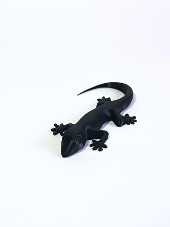 3D Kertenkele Geko Figürlü Model Oyuncak - Siyah