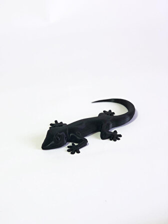 3D Kertenkele Geko Figürlü Model Oyuncak - Siyah