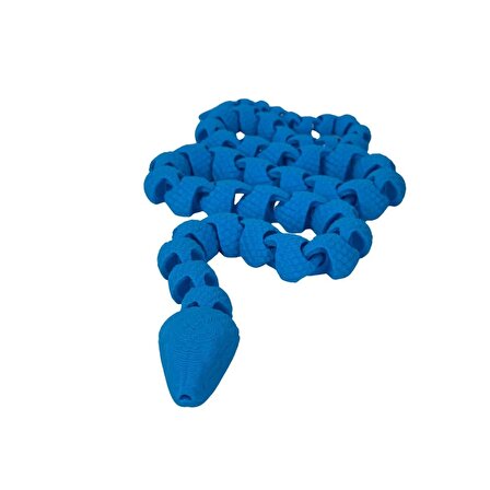 3D Hareketli Yılan Figürlü Oyuncak - Mavi