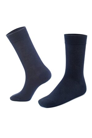 Erkek 6'lı Premium Bambu Soket Çorap - Lacivert - Kutulu