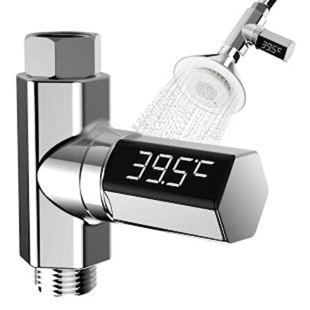 Pil Gerektirmeyen, Anlık Isı Derecesini Gösteren LED Ekran Banyo Duş Termometresi