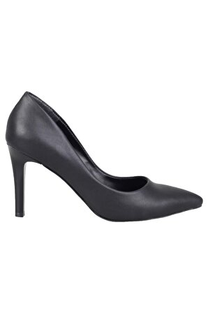 Modabuymus Siyah Stiletto Topuklu Kadın Ayakkabı - Anger