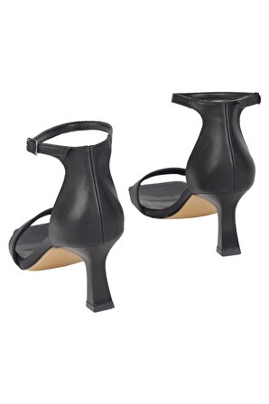 Modabuymus Siyah Tek Bantlı Kadeh Topuk Ayakkabı - Minimiddle