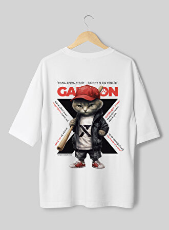 X7 Street Koleksiyonu Meow Oversize T-shirt
