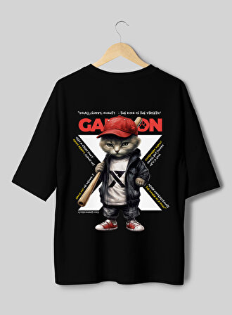 X7 Street Koleksiyonu Meow Oversize T-shirt