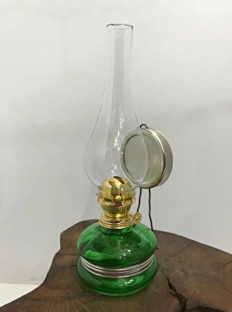 Klasik Kandil Lambası Dekoratif Gaz Lambası Yeşil