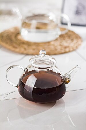 Dore Isaya Dayanıklı Borosilikat Cam Çaydanlık 750 / 1300 ML