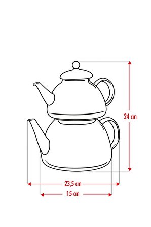 Dore Isaya Dayanıklı Borosilikat Cam Çaydanlık 750 / 1300 ML