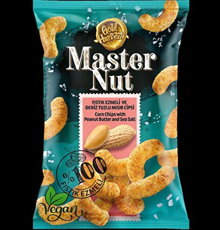 Master Nut Fıstık Ezmeli Deniz Tuzlu Mısır Cipsi 80gr x16