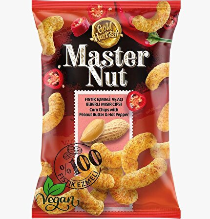 Master Nut Fıstık Ezmeli Acı Biberli Mısır Cipsi 80gr x16