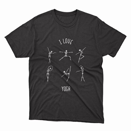 I Love Yoga Unisex Tasarım Tişört