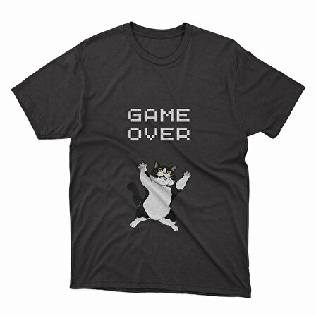 Game Over Unisex Tasarım Tişört