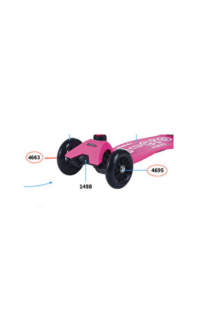 Scooter Yedek Parça Front Wheel Axle Right Maxi