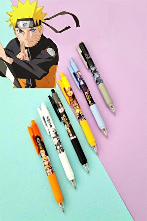 Naruto Tükenmez Kalem Renkli 6'li Set Kalem