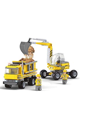 293 Parça Inşaat Hafriyat Kamyonu Ve Vinç Lego Seti