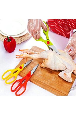 Mutfak Makası Paslanmaz Çelik Tavuk Kemik Makas Kesici Aşçı