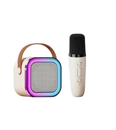 QASUL Kablosuz Mikrofonlu Karaoke Hoparlörü, Üstün Ses, Işık Efektleri Ve Çok Yönlü Kullanım