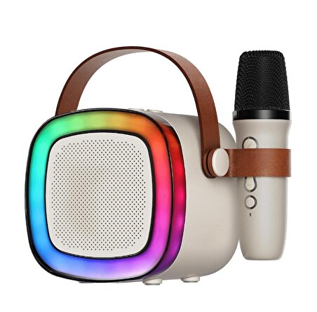 QASUL Kablosuz Mikrofonlu Karaoke Hoparlörü, Üstün Ses, Işık Efektleri Ve Çok Yönlü Kullanım