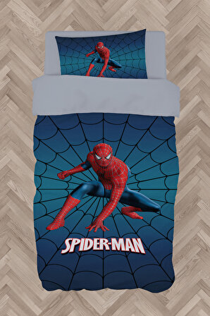 MEKTA HOME BEBEK VE ÇOCUK ODASI Spider Man Desenli Lacivert Nevresim Takımı