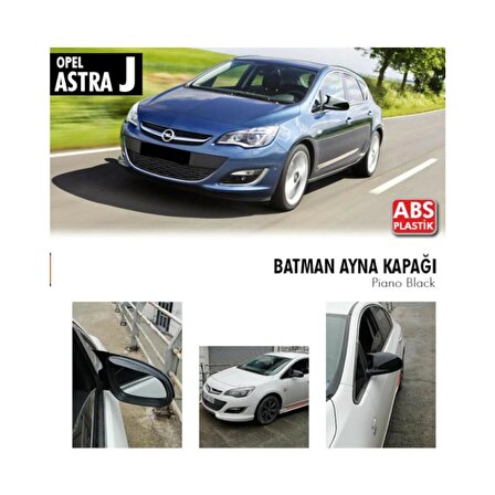 Opel Astra J 2009 - 2020 Yarasa Ayna Kapağı Piona Black