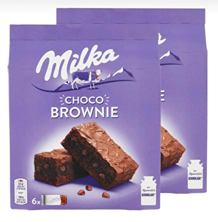 Milka Choco Brownie Sütlü Çikolata Parçacıklı Kakaolu Kek 150 Gram X 2 Adet