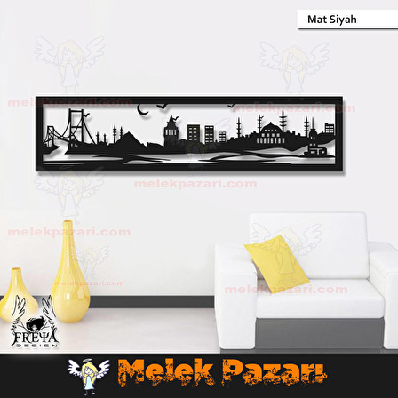 24x 100 cm İstanbul Manzarası Dekoratif Ahşap Tablo