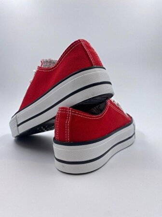 Unisex Yüksek Taban Sneaker Spor Ayakkabı Kırmızı