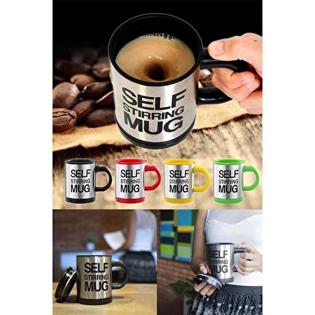 Kişiye Özel Kendini Karıştıran Mikser Kupa Termos Bardak  - Self Stirring Mug