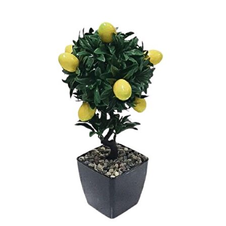 Dekoratif Saksıda Yapay Limon Ağacı