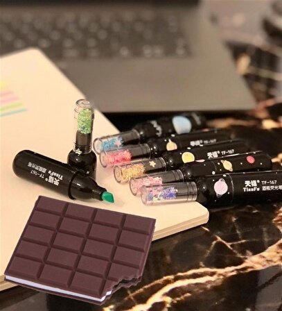 Galaxy 6'lı Keçeli Kalem ve Çikolata Kokulu Misgibi Defter set