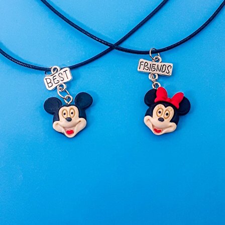 Mickey Minnie Mouse Best FrıendsKolye
