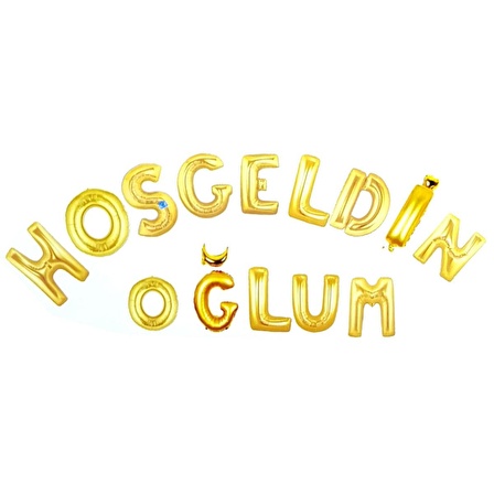 Hoş Geldin Oğlum Folyo Balon Set