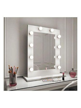 Hollywood Tarzı 10'lu Makyaj Masası Aynası İçin Beyaz Led Işıklı TOP Lamba