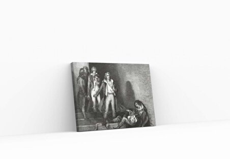 French Revolution Tasarımlı Siyah Beyaz Canvas Tablo 18 x 26 cm