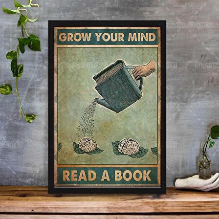 Zihninizi büyüten bir kitap Poster - Çerçevesiz