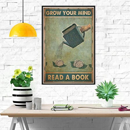 Zihninizi büyüten bir kitap Poster - Çerçevesiz