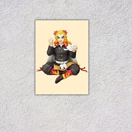 Demon Slayer Anime Rengoku Onigiri Duvar Posteri - Çerçevesiz