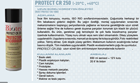 MMCC İbiotec Protect CR250 Korozyon Önleyici 650ml